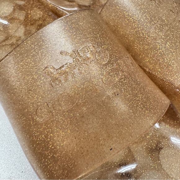 Coach Pink Champagne Jelly Slides Women’s 5 Flat Sandals Beach Pool Vacation - Picture 5 of 8